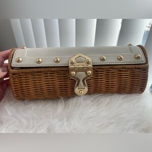 BNWT Michael Kors Straw Clutch